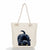 Women's Classic Style Cat Canvas Shopping Bags