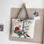 Women's Classic Style Color Block Canvas Shopping Bags