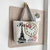 Women's Classic Style Color Block Canvas Shopping Bags