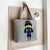 Women's Classic Style Color Block Canvas Shopping Bags