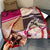 Women's Classic Style Color Block Satin Printing And Dyeing Flowers Silk Scarf