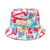 Women's Classic Style Printing Printing Flat Eaves Bucket Hat