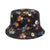 Women's Classic Style Printing Printing Flat Eaves Bucket Hat