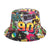 Women's Classic Style Printing Printing Flat Eaves Bucket Hat