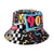 Women's Classic Style Printing Printing Flat Eaves Bucket Hat