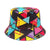 Women's Classic Style Printing Printing Flat Eaves Bucket Hat