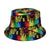 Women's Classic Style Printing Printing Flat Eaves Bucket Hat