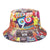 Women's Classic Style Printing Printing Flat Eaves Bucket Hat