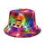 Women's Classic Style Printing Printing Flat Eaves Bucket Hat