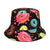 Women's Classic Style Printing Printing Flat Eaves Bucket Hat