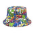 Women's Classic Style Printing Printing Flat Eaves Bucket Hat