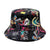 Women's Classic Style Printing Printing Flat Eaves Bucket Hat