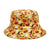 Women's Classic Style Printing Printing Flat Eaves Bucket Hat