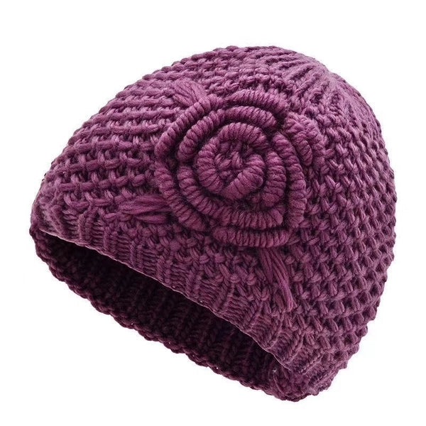 Women's Classic Style Solid Color Eaveless Wool Cap