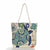 Women's Classic Style Tropical Canvas Shopping Bags