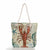 Women's Classic Style Tropical Canvas Shopping Bags