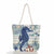 Women's Classic Style Tropical Canvas Shopping Bags