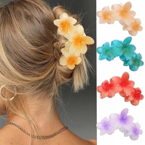 Women's Classical Flower Plastic Hair Claws