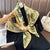 Women's Classical Square Flower Polyester Silk Scarf