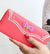 Women's Color Block Bow Knot Pu Leather Zipper Wallets