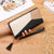 Women's Color Block Pu Leather Tassel Zipper Wallets