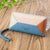 Women's Color Block Pu Leather Zipper Wallets