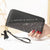 Women's Color Block Pu Leather Zipper Wallets