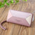 Women's Color Block Pu Leather Zipper Wallets