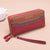 Women's Color Block Pu Leather Zipper Wallets