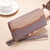 Women's Color Block Pu Leather Zipper Wallets