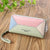 Women's Color Block Pu Leather Zipper Wallets