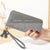 Women's Color Block Pu Leather Zipper Wallets