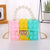 Women's Color Block Silica Gel Lock Clasp Coin Purses