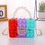 Women's Color Block Silica Gel Lock Clasp Coin Purses