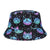 Women's Commute Skull Printing Flat Eaves Bucket Hat