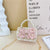 Women's Cotton And Linen Bow Knot Cute Pearls Square Flip Cover Crossbody Bag