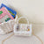 Women's Cotton And Linen Rabbit Flower Bow Knot Cute Pearls Square Flip Cover Crossbody Bag