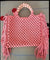 Women's Cotton Solid Color Elegant Square Open Handbag