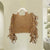 Women's Cotton Solid Color Elegant Square Open Handbag