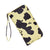 Women's Cow Pattern Pu Leather Zipper Coin Purses Long Wallet