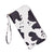 Women's Cow Pattern Pu Leather Zipper Coin Purses Long Wallet