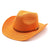 Women's Cowboy Style Solid Color Flat Eaves Straw Hat