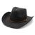 Women's Cowboy Style Solid Color Flat Eaves Straw Hat