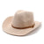 Women's Cowboy Style Solid Color Flat Eaves Straw Hat