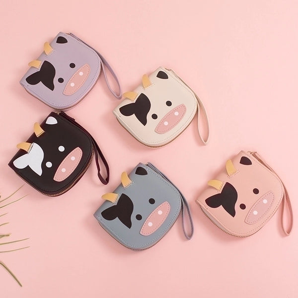 Women's Cows Pu Leather Zipper Coin Purses