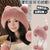 Women's Cute Antlers Ear Warap Eaveless Wool Cap Trapper Hat