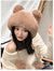 Women's Cute Antlers Ear Warap Eaveless Wool Cap Trapper Hat