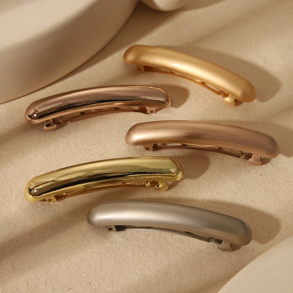 Women's Cute Basic Solid Color Alloy Hair Clip