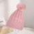 Women's Cute Basic Solid Color Twist Pom Poms Eaveless Wool Cap