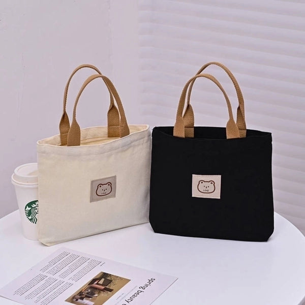 Women's Cute Bear Canvas Shopping Bags